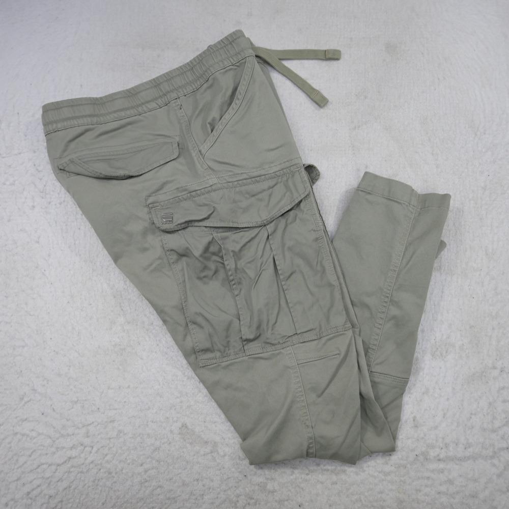 G-Star Raw Rovic Slim Trainer Cargo Pants Mens 32/32* Light Green Drawstring